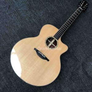 Wholesale Custom Solid Cocobolo Wood Back Side Cutaway Acoustic Guitar in Natural from china suppliers