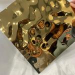 201 304 316 Water Ripple Steel Sheet Mirror Polished Champagne Gold Color