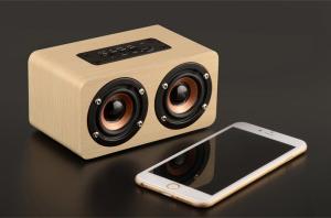 Wholesale Mini Wood Bluetooth Speaker Cabinet , 10W Portable Wireless Wooden Sound Box from china suppliers