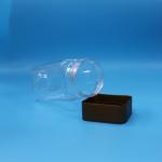 Food Grade Transparent Cookies Candy baby food Square PET Plastic Storage Jars
