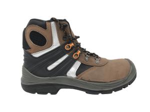 Wholesale Breathable Camel High Cut Work Boots , Waterproof Steel Toe Boots For Wide Feet from china suppliers