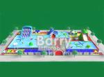 Commercial inflatable water park equipment , metal frame inflatable amusement