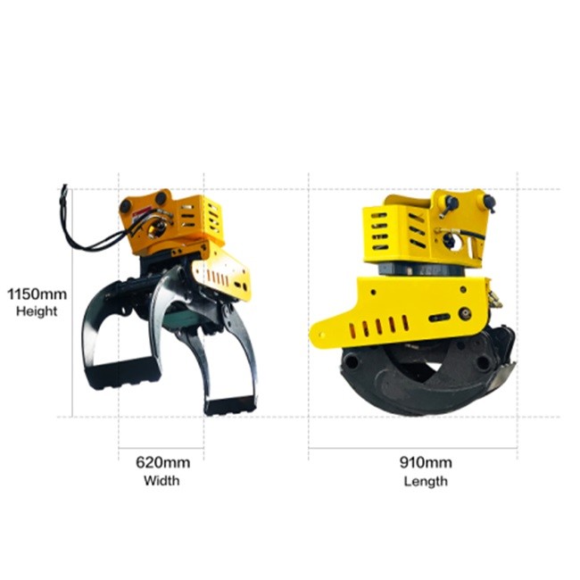 Wood Cutter Excavator Accessories Grapple Saw For Lumbering