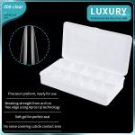 500pcs Medium Stiletto Nail Tips Half Cover False Nail Sharp Shape Acrylic