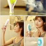 Novelty gifts USB charge handheld mist cooling air fan fog mist fan cooler
