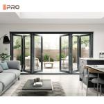 Aluminum Alloy Finished Bi Folding Door House Balcony Folding Glass Door