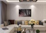 Curve Lines Pattern Non - woven Living Room Wallpaper , Washable Family Room