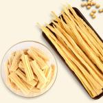 Bright Yellow Yuba Dried Tofu Skin Protein Fiber Vegan Food Soak In Water 30min