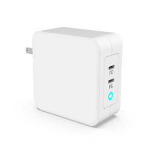 Wholesale White 100W PD Phone Charger Foldable Dual Port USB C Charger from china suppliers