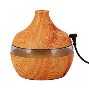 Wholesale Small Size 300ml Wood Grain Cool Mist Room Humidifier with Color Change LED Light from china suppliers