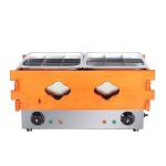Rust Resistant Stainless Steel Oden Cooking Stove 2 Tanks 18 Grids Wooden