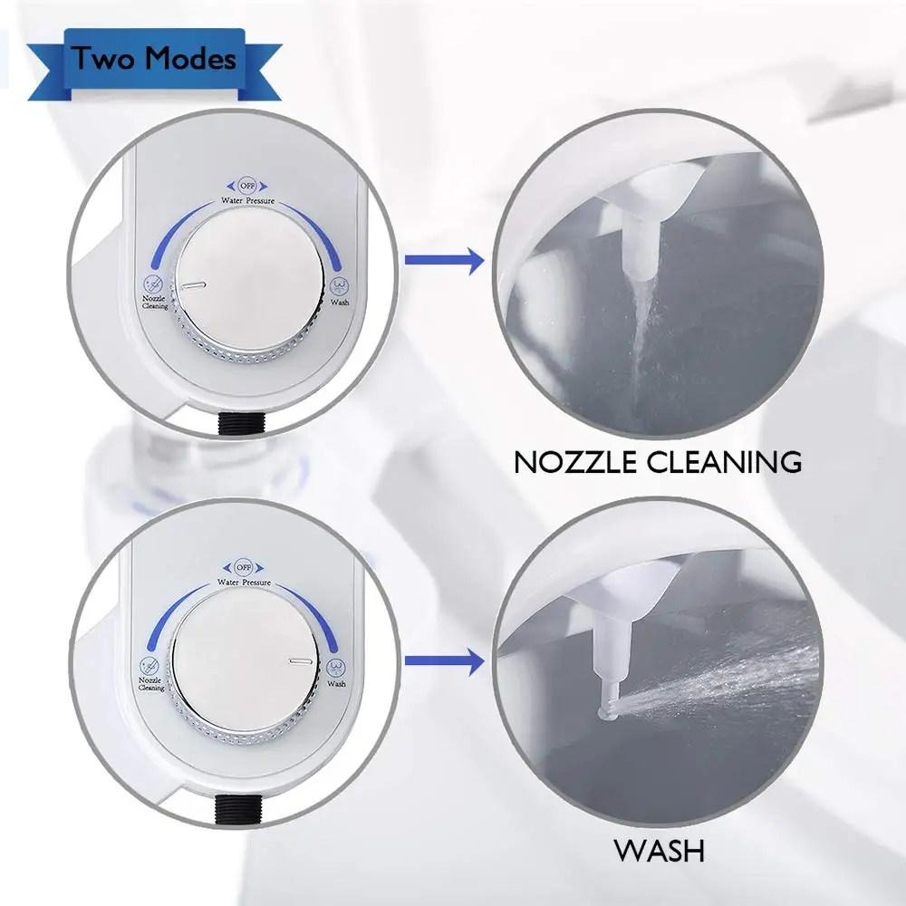 ABS Single Nozzle Bidet Attachment With Self Cleaning Nozzle