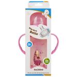 9oz 260ml PP Wide Neck Arc Baby Feeding Bottle Pink Color