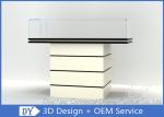 Simple Fashion Wood Glass Jewellery Display Table / Jewelry Counter Design