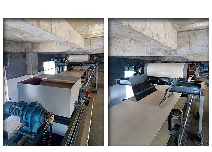Iron Ore Constantly Flat Belt Conveyor No Deviation With Track Wheels Running