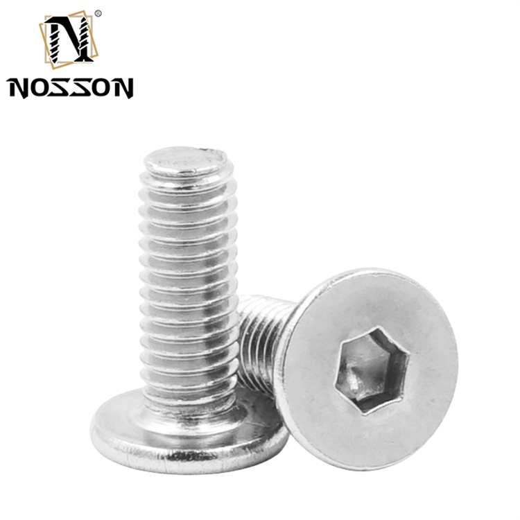 Stainless Steel M3 M4 M5 M6 Ultra Thin Head Hex Socket Screw INCH Measurement System Suitable for Various Industrial Uses