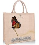 Eco 100% Reusable Shopping Linen Storage Jute Tote Bags
