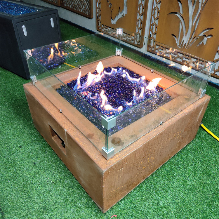 Corten Steel Bbq Fire Pit Wood Storage Corten Smokeless Firepit