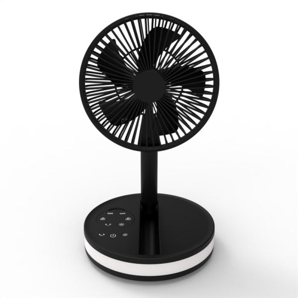 HEBRONFAN Pedestal Table Fan Rechargeable Mini Desktop Fan Portable Adjustable
