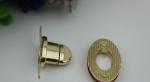 Shiny gold bag hardware fittings fashion zinc alloy twist turn lock for purse
