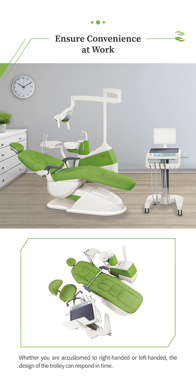 Cast Aluminum Backrest Stomatology Equipment Mobile Dental Cart Unit