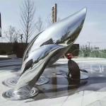 8.0M High Plaza Decoration Metal Outdoor Animal Sculptures