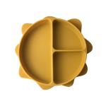 BPA Free Baby Suction Silicone Plate Eco Friendly Feeding Bowls Sun Shaped