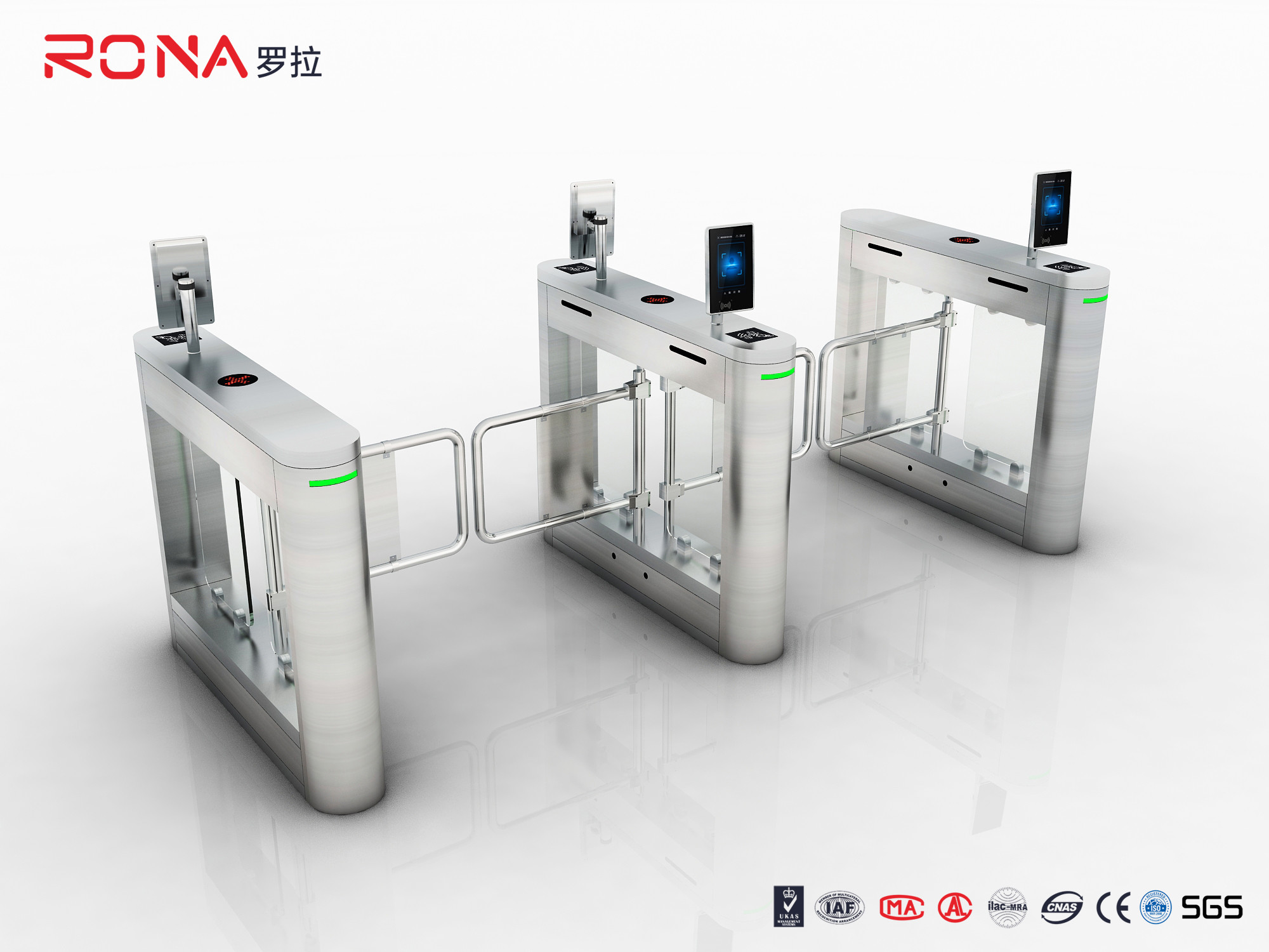 1200*200*980mm Swing Gate Turnstile Security Systems Waterproof