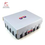Fashionable White Silver E Flute Corrugated Cardboard Box With Lid And Base