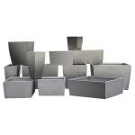 Stainless steel outdoor rectangular metal flower planters