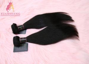 Wholesale Grade 9A Virgin Indian Hair Raw / 100% Human Hair Weft Straight Black Coler from china suppliers