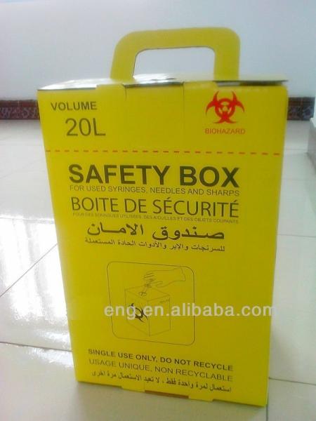 20L Safety box, Disposable Medical Cardboard Safety Box, Safety Box For Syringe