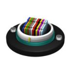 Light Armored GYDXTW Ribbon Fiber Optic Cable 2-144 Core