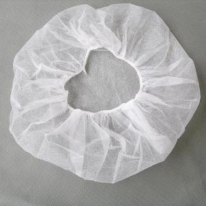 China Double Elastic Surgical Medical Bouffant Cap Nonwoven Disposable Hair Net Cap on sale