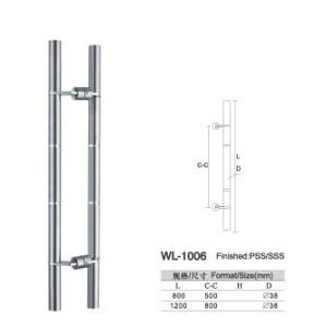 Wholesale WL-1006 entry door handles set chrome Stainless Steel glass door handle pull and push from china suppliers
