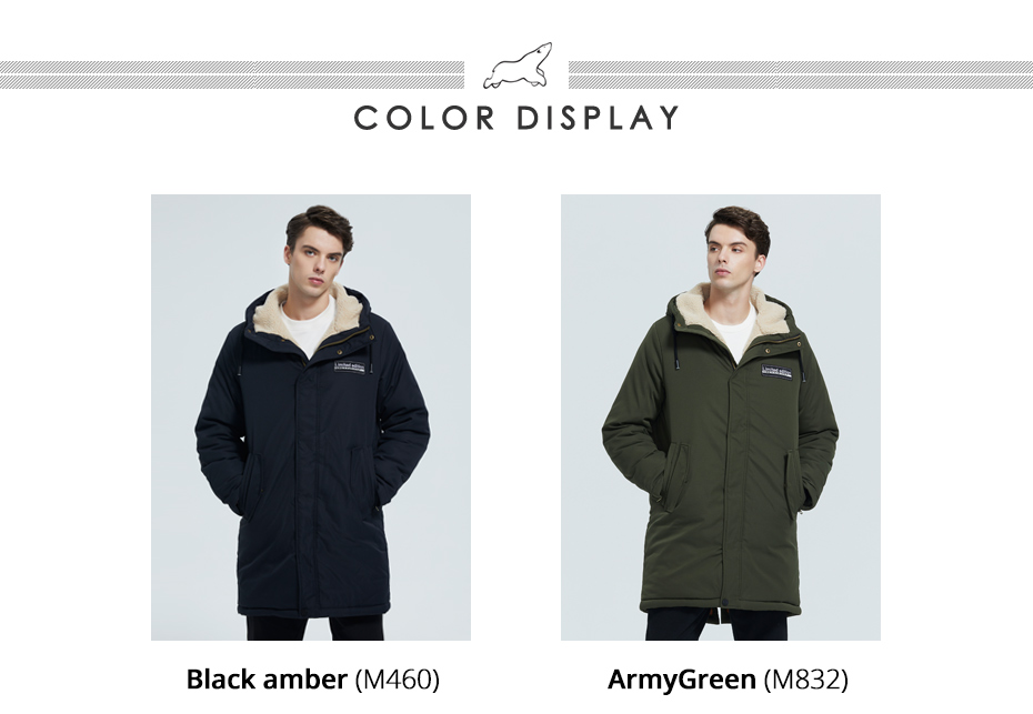 Black Amber Man Winter Coat with Lamb Wool Lining for Cold Weather, ALYSRA, heavy coat,long coat