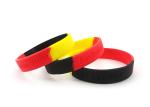 Segmented Sports Silicone Wristbands Debossed In Fill Colors For Women Men