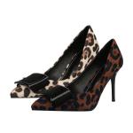 ZM034 929-23 Spring New Sexy Leopard High Heels Women'S Stiletto Shallow Mouth