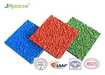 Water Borne Rubber Track Material , Recycled Red Running Track In High School
