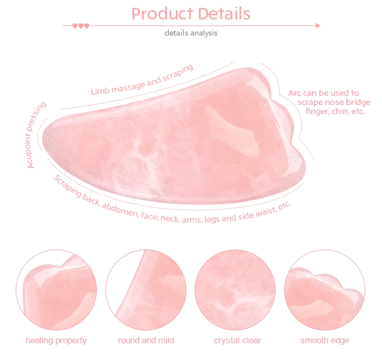 10.7CM Medicine Health Care Jade Gua Sha Stone Face Massage Scraper For Neck