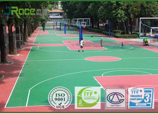 School / Stadium Multifunctional Sport Court Basketball Tennis Flooring Moisture