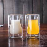 Heat Resistant 120ml Mouth Blown Double Wall Glass Cup