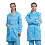 OEM Unisex Polyester Anti Static Gown Esd Smock Uniform For Cleanroom