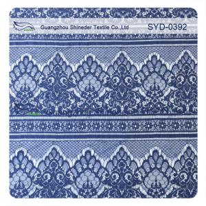 Wholesale Easy Cleaning Navy Nylon Garment Lace Fabric Scalloped Lace Eyelash Fabric from china suppliers