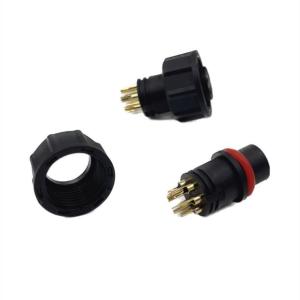 China PA66 Gold Plated 6Pin Circular IP67 Waterproof Connectors Female Cable M13 on sale