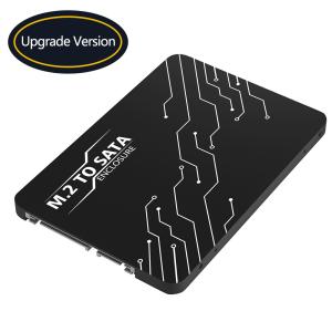 Wholesale SSD Enclosure M.2 SATA SSD B KEY to SATA3.0 2.5inch Adapter Converter 7mm Aluminum Case Black Box for 2230 2242 2260 2280 M2 SSD from china suppliers