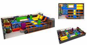 Wholesale 273M2 Big Rectangular Trampolines Discount Large Children Trampoline Park from china suppliers