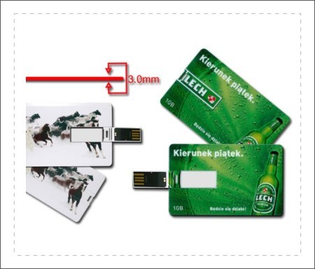 Lightweight Credit Card Shaped Pen Drive 32gb 16gb 8gb Pattern Customized