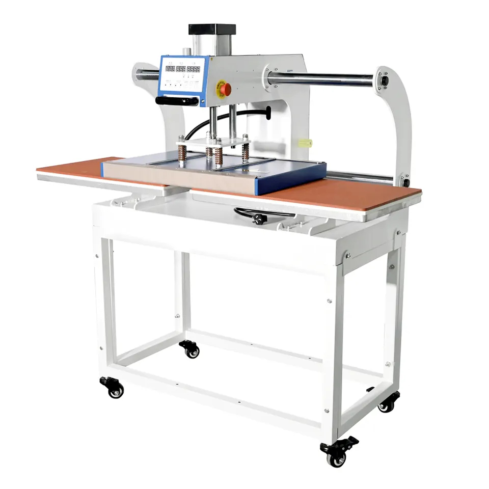 Double Station Hat Clothing Heat Press Machine For DTF Printer PET Film T-Shirt Printing