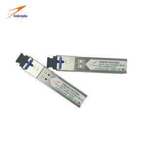Wholesale 1.25G Tx1310nm RX1550nm SMF 20KM Single LC Connector SFP BIDI Transceiver from china suppliers
